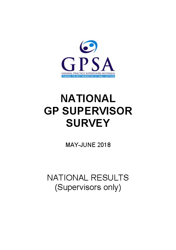 GPSA National Survey 2018